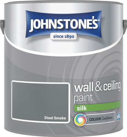 Johnstone’s Wall & Ceiling Silk Emulsion Paint 2.5L – Interior Silk Paint – Multiple Colours
