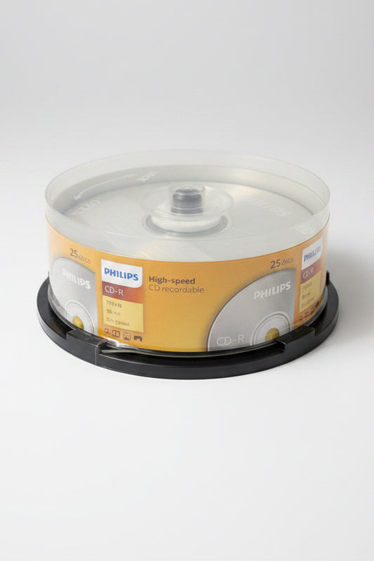 Philips CD R High Speed Recordable 25 Disc Pack For Data Backup And Storage High Quality Blank CDs