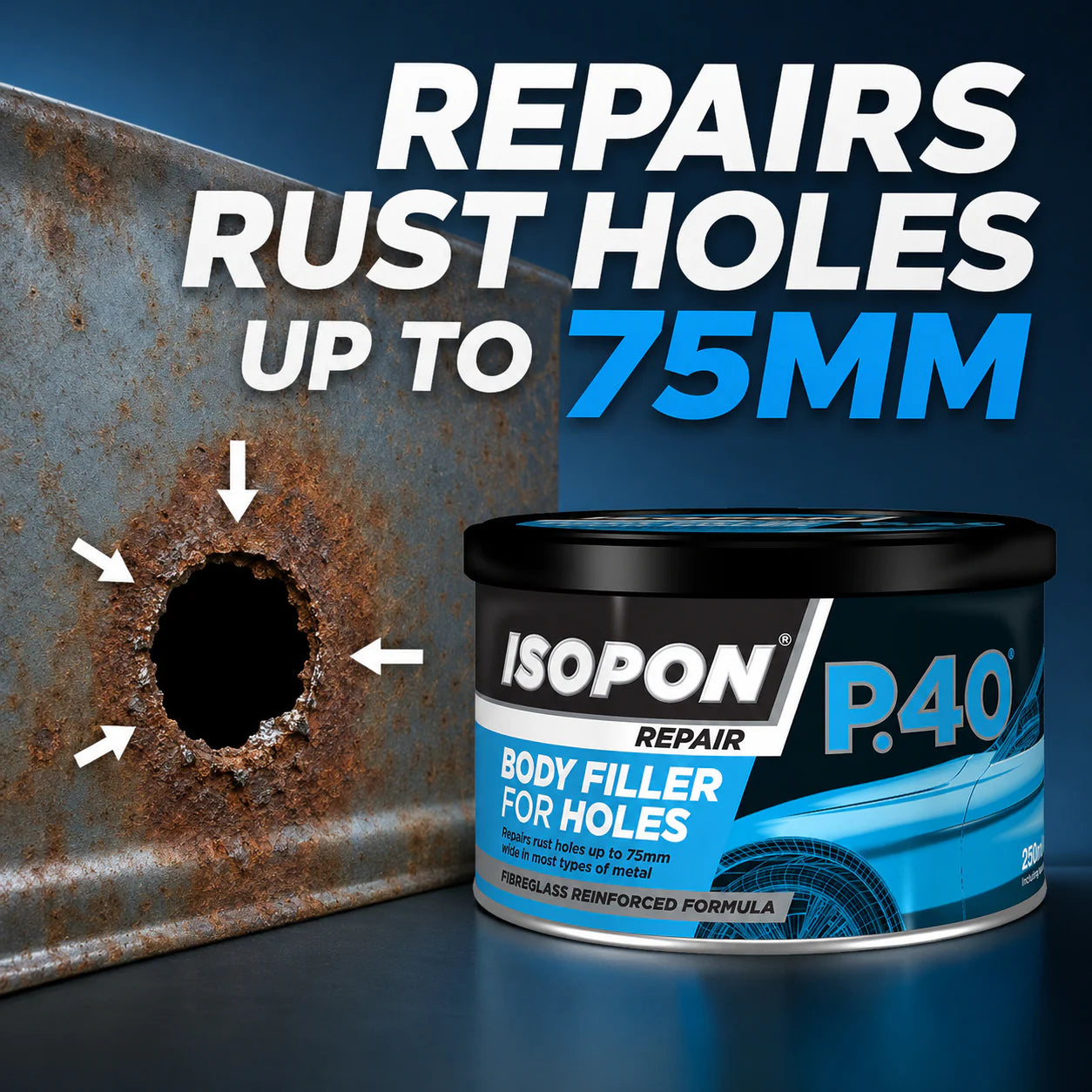 Upol ISOPON P40 Glass Fibre Repair Paste 250ml