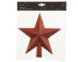 Kaemingk Tree Top Star Glitter Shatterproof - Red