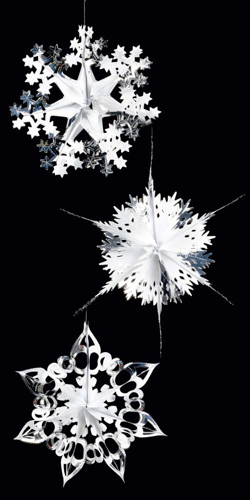 Premier Foil Starburst 3 Assorted - 40cm Silver/White 3