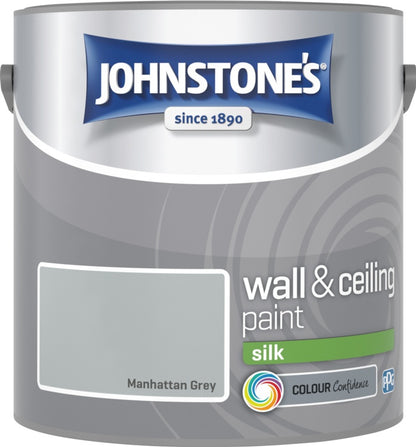 Johnstone’s Wall & Ceiling Silk Emulsion Paint 2.5L – Interior Silk Paint – Multiple Colours