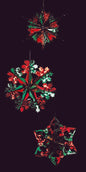 Premier Foil Starburst 3 Assorted - 40cm Red & Green