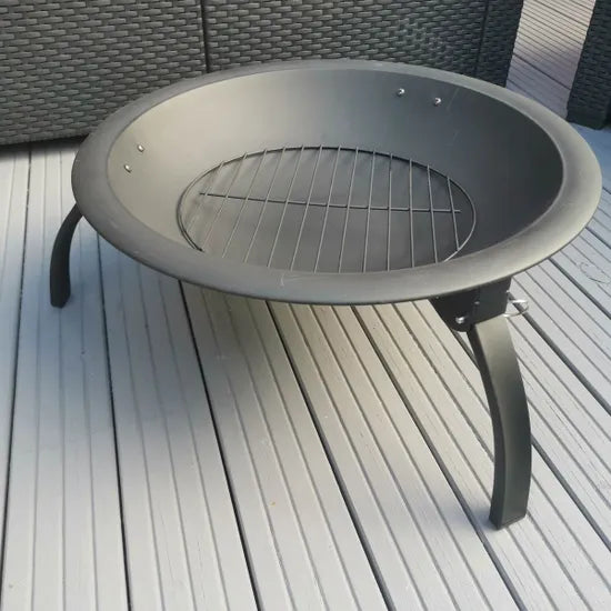 Redwood Fire Pit With Grill - 56cm x 45cm