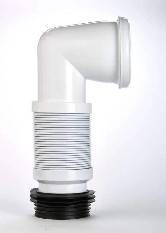 Flexible WC Pan Connector With 90 Degree Bend