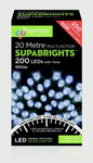 Premier 200 LED Multi Action Supabrights With Timer - White/Green Cable