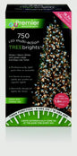 Premier 750 LED Multi Action Treebrights With Timer - White Warm White//Green Cable