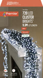 Premier 720 LED Multi Action Supabrights Cluster Lights With Timer - White/Green Cable