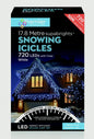 Premier Snowing Icicles With Timer White - 720 LED