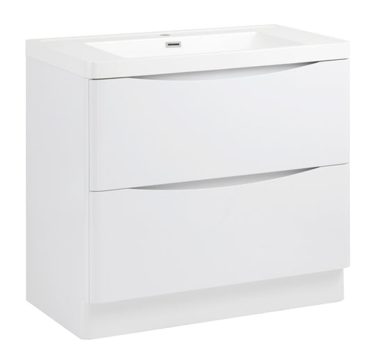 Ocata Gloss White 2 Drawer Basin Unit