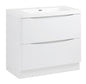 Ocata Gloss White 2 Drawer Basin Unit
