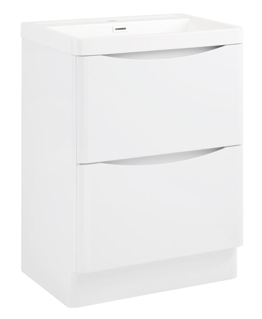 Ocata Gloss White 2 Drawer Basin Unit