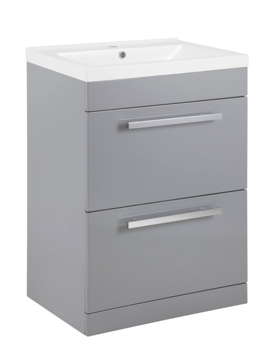 Avalon 2 Drawer Grey Basin Unit