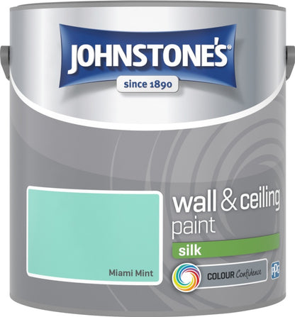 Johnstone’s Wall & Ceiling Silk Emulsion Paint 2.5L – Interior Silk Paint – Multiple Colours