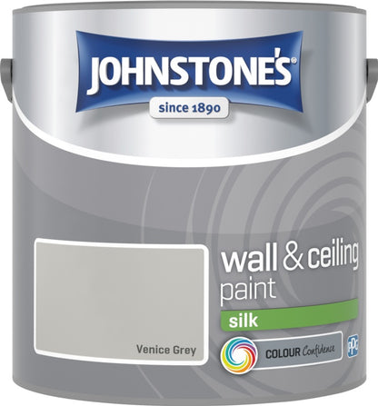 Johnstone’s Wall & Ceiling Silk Emulsion Paint 2.5L – Interior Silk Paint – Multiple Colours