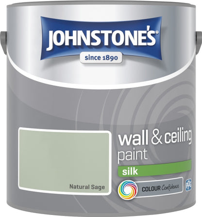 Johnstone’s Wall & Ceiling Silk Emulsion Paint 2.5L – Interior Silk Paint – Multiple Colours