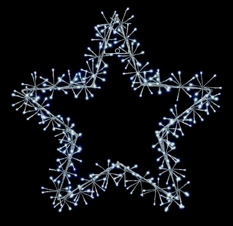 Premier Silver Star Cluster 240 White LEDs - 60cm
