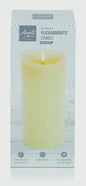 Premier Textured Candle With Timer - 23 x 9cm Cream