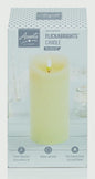 Premier Textured Candle With Timer - 18 x 9cm Cream