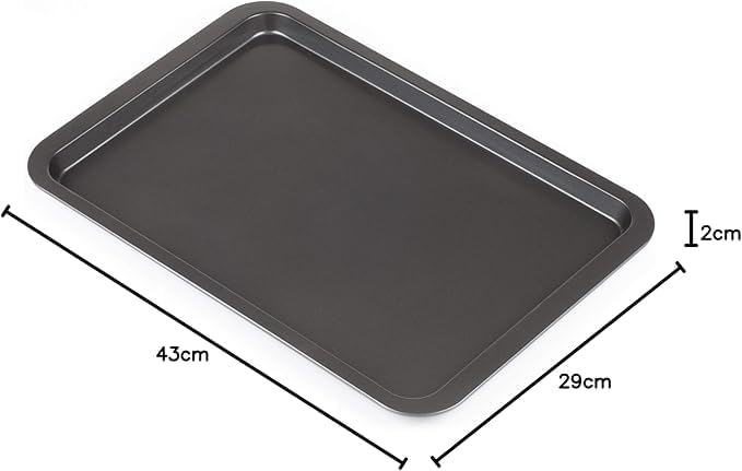 Prochef Essentials Large Oven Tray – Non-Stick Easy Clean, BLACK
