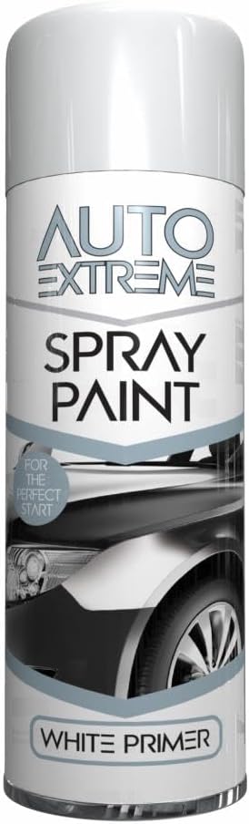 Auto Extreme AX White Primer Spray Paint 250ml – Quick Dry Matt Automotive Aerosol