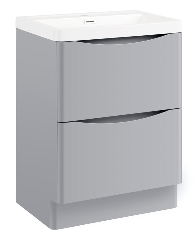 Ocata Grey Floor Standing Vanity Unit
