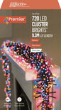 Premier 720 LED Multi Action Cluster Brights With Timer - Rainbow/Green Cable