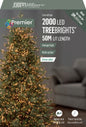 Premier 2000 LED Multi Action Treebrights With Timer - Vintage Gold/Green Cable
