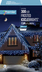 Premier 300 LED Multi Action Frosted Cap Icicles - White