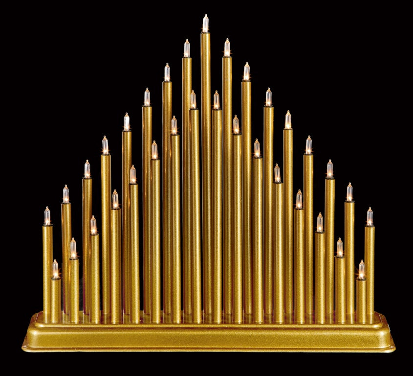 Premier 33 Light Candlebridge - Gold 36cm