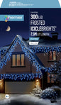Premier Multi Action Frosted Cap Icicles - 300 LED Blue/White