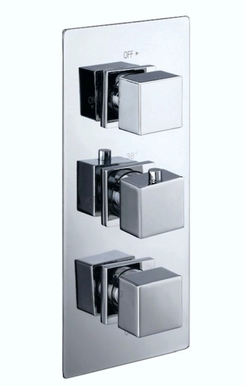 Triple Square Shower Valve