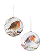 Premier Robin Decoupage Christmas Baubles – Set of 4
