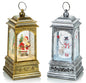 Premier Glitter Spinner Lantern Santa Snowman - 21cm