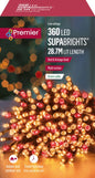 Premier 360 LED Multi Action Supabrights With Timer - Red/Vintage Gold/Green Cable