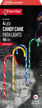 Premier Candy Cane Path Light Multi Pk4 - 62cm