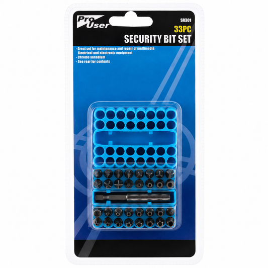 33PC Security Bit Set CR-V – Tamperproof Screwdriver Bit Set