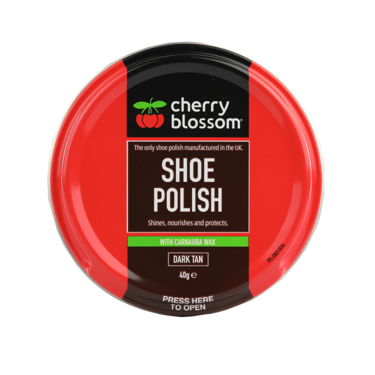 Cherry Blossom Shoe Polish Dark Tan 40g – Leather Shoe Care & Protection