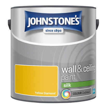 Johnstone’s Wall & Ceiling Silk Emulsion Paint 2.5L – Interior Silk Paint – Multiple Colours
