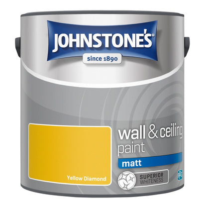Johnstone’s Wall & Ceiling Matt Emulsion Paint 2.5L – Interior Matt Paint – Multiple Colours