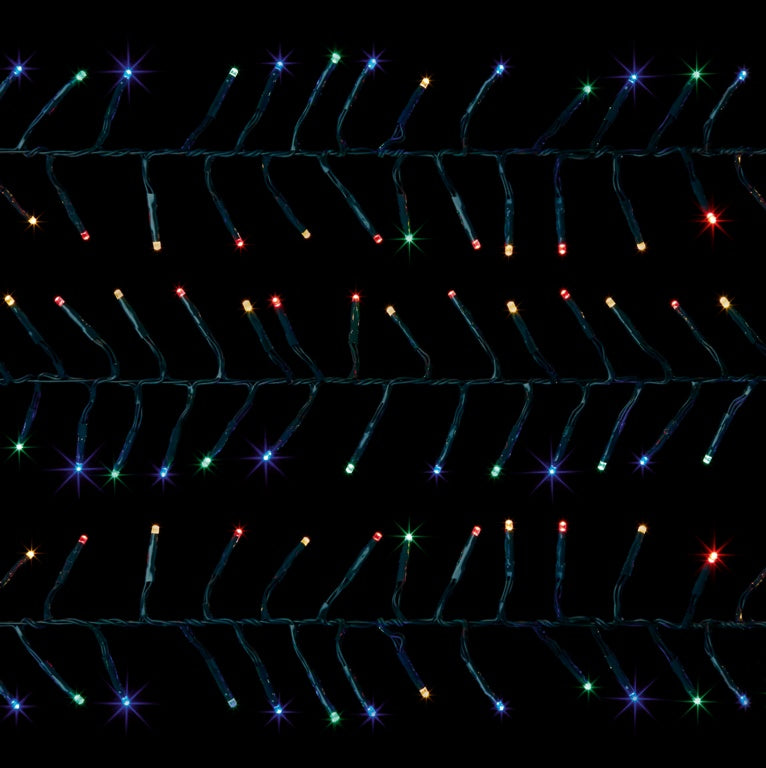 Premier 5000 LED Multi Action Cluster Brights With Timer - Multi Coloured /Green Cable
