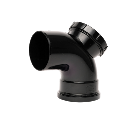Single Socket Access 92.5°Bend Black