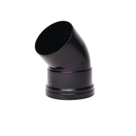 Single Socket 135° Bend Black