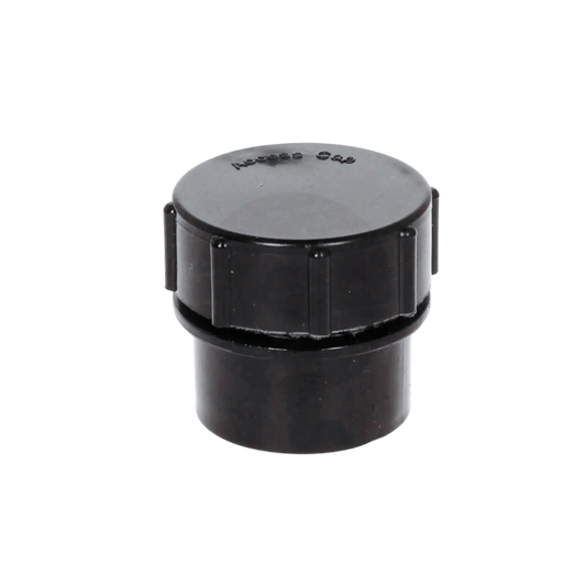 Solvent Weld Screwed Access Plug Black