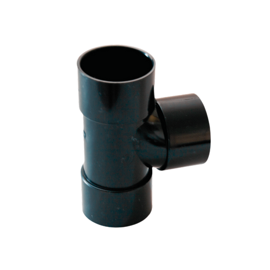 Solvent Weld Swept Tee 92.5° Black