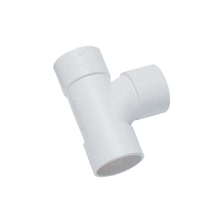 Solvent Weld Swept Tee 92.5° White