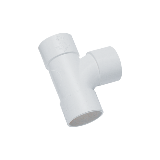 Solvent Weld Swept Tee 92.5° White