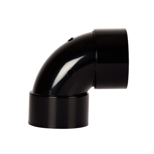 Solvent Weld Swept Bend 92.5° Black