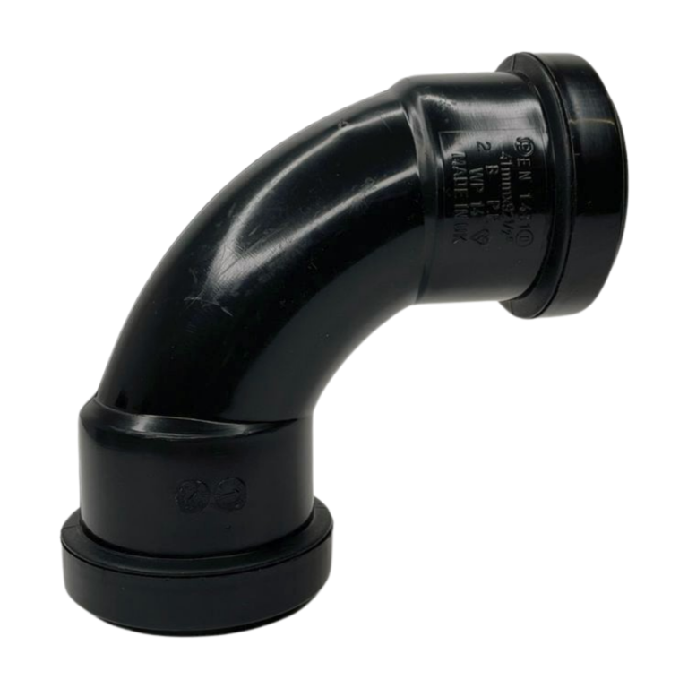 Push Fit Swept Bend 91.25° Black