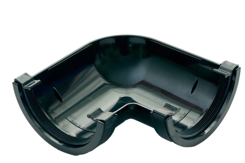 Mini Flow Gutter 90° Angle Black